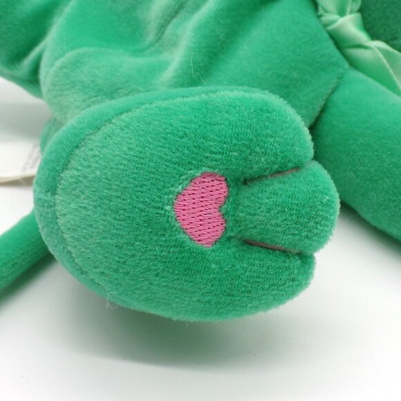 VTG Precious Moments Tender Tails Green Mouse Bean Bag Plush Heart Stuffed 8" - Picture 6 of 7